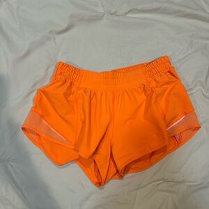 lululemon athletica Bright Orange Athletic Shorts